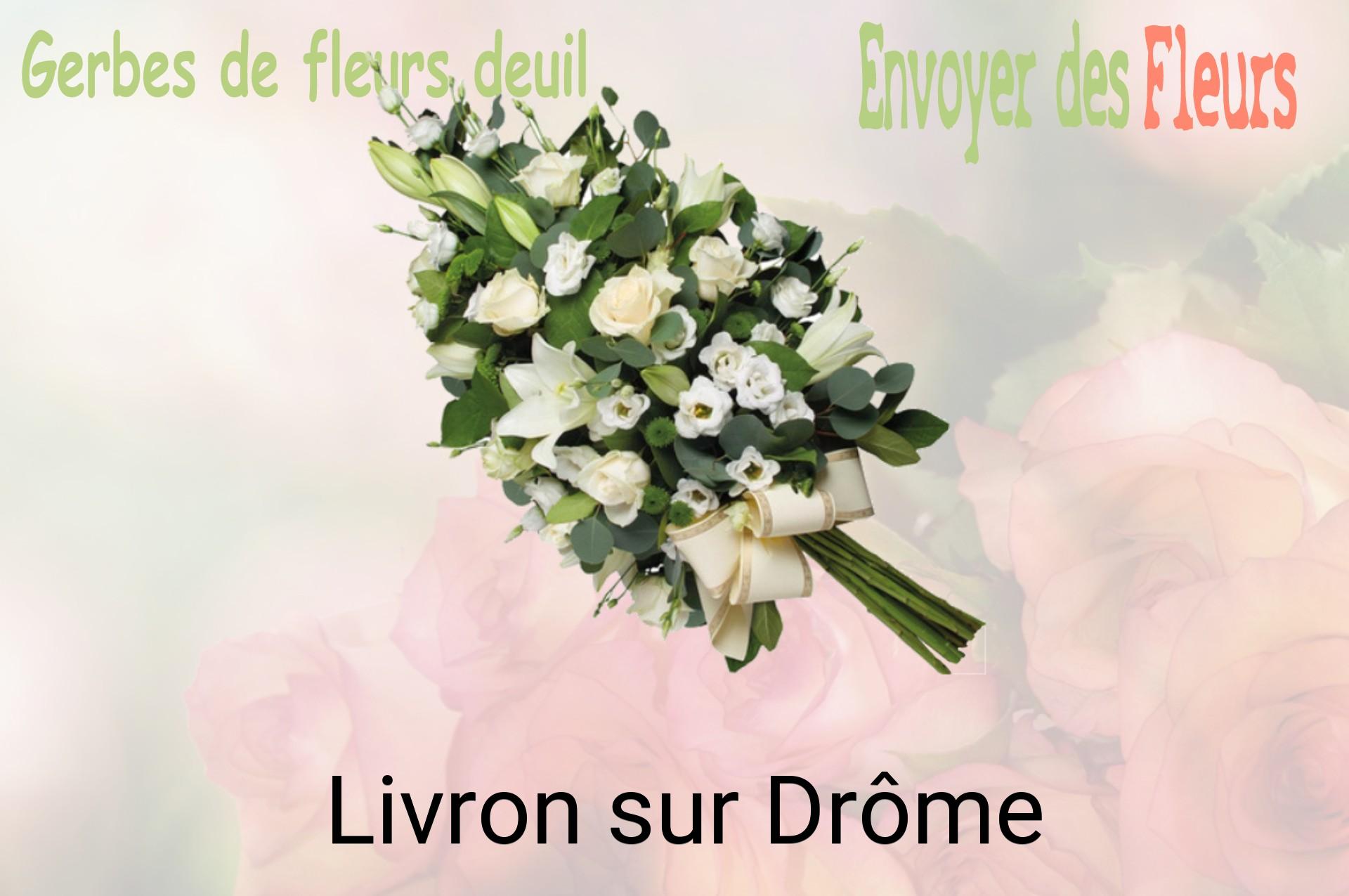 Gerbe de fleurs de deuil livrée à Livron-sur-Drôme